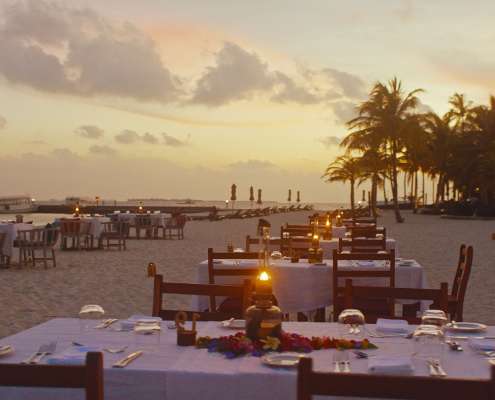 beach bbq at kuredu in the maldives